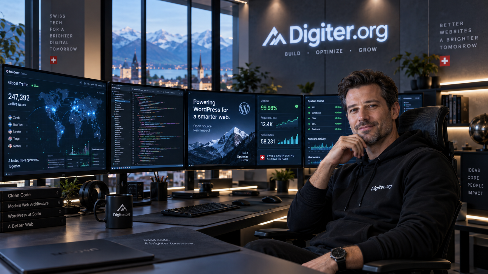 Digiter.org software development workspace in Switzerland